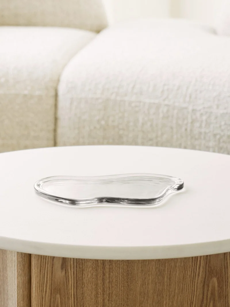 Tablett Glas, rauchgrau