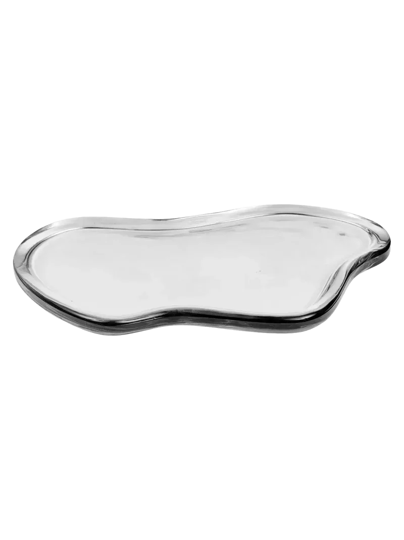 Tablett Glas, rauchgrau