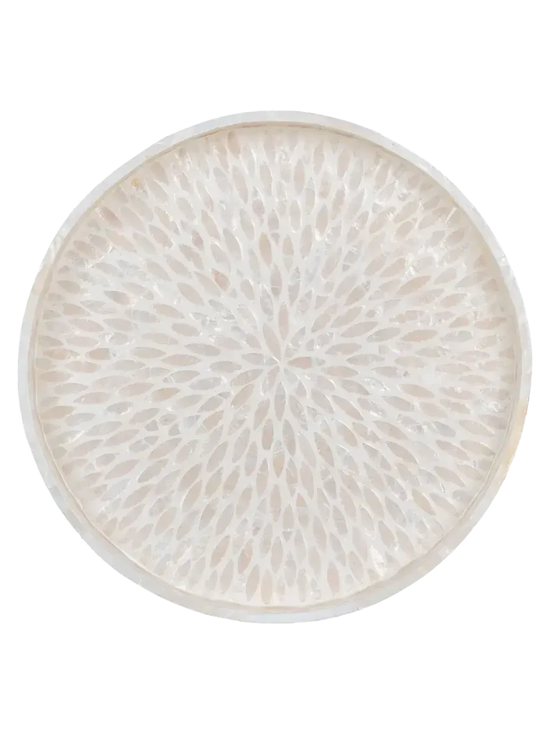 Tablett Bambus/Capiz, beige