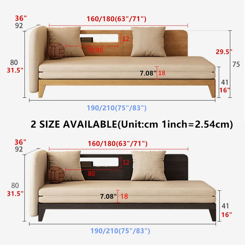 Ausziehbares Schlafsofa mit Rückenlehne und Einzelarmlehne