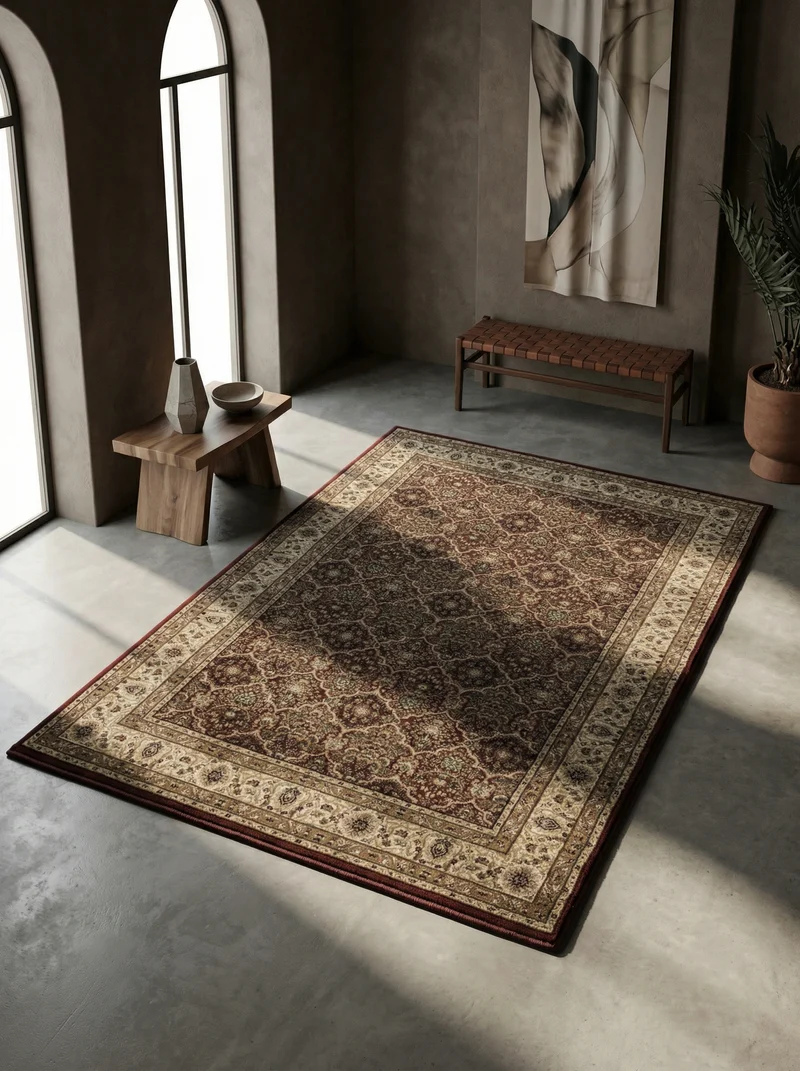 Kurzflor-Teppich Orientalisch – Waschbar & Strapazierfähig | Dicht Gewebt für Langlebigkeit