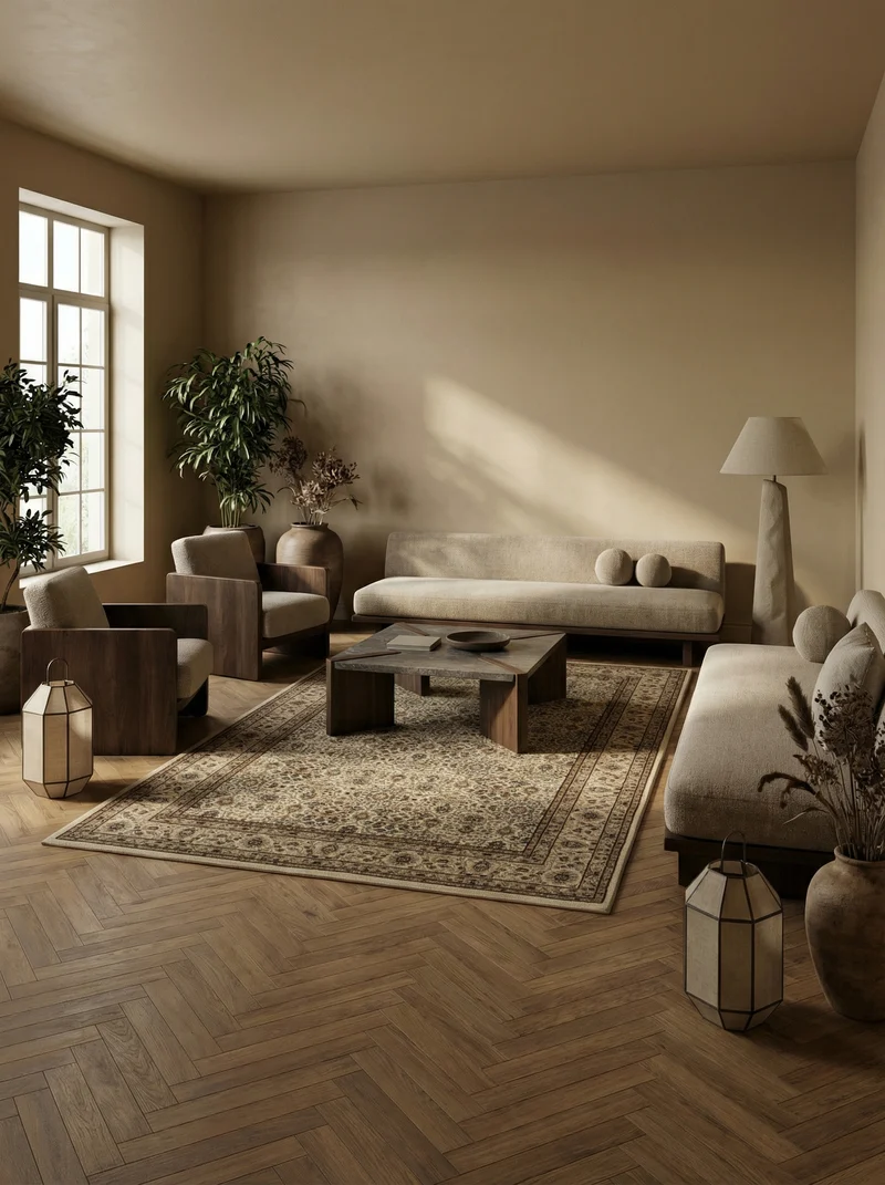 Kurzflor-Teppich Orientalisch – Waschbar & Strapazierfähig | Dicht Gewebt für Langlebigkeit