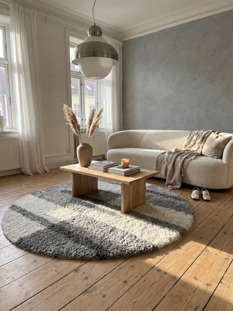 Shaggy Hochflor-Teppich Karo – Waschbar & Flauschig | 3,00 cm Florhöhe für Barfußkomfort