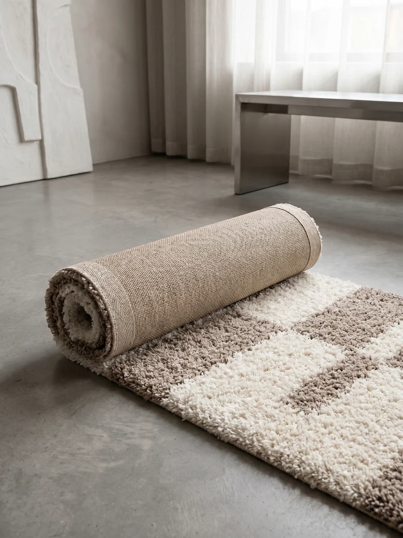 Shaggy Hochflor-Teppich Karo – Waschbar & Flauschig | 3,00 cm Florhöhe für Barfußkomfort
