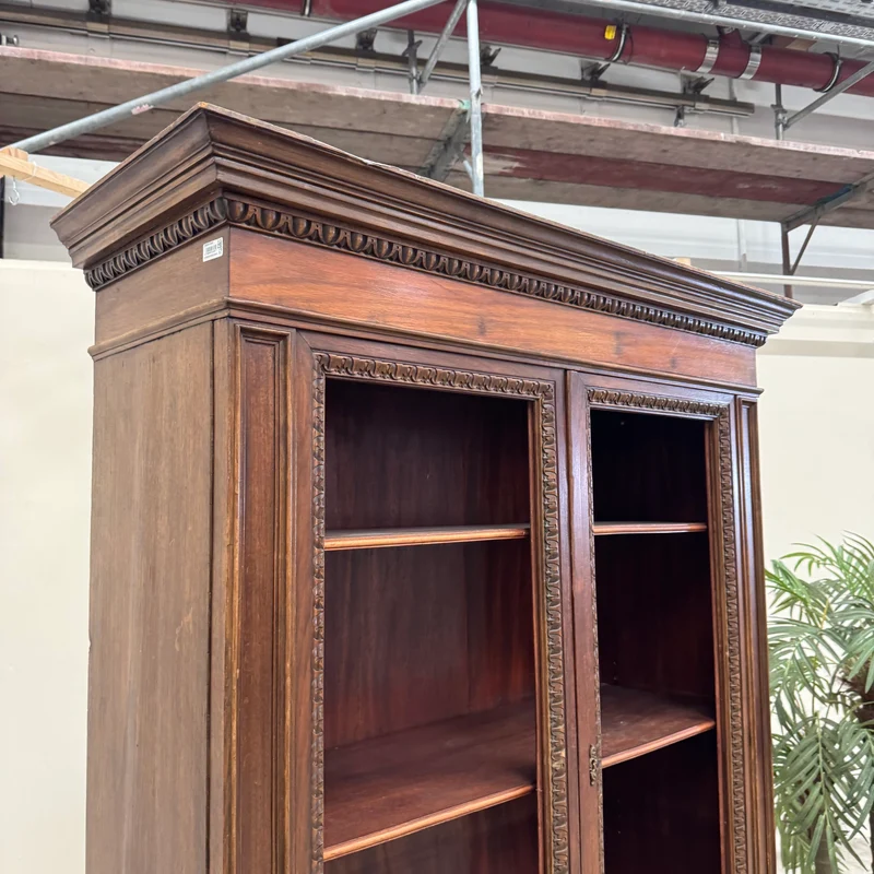 Vintage Bücherschrank Holz Mahagoni Antiker Schrank Gebraucht