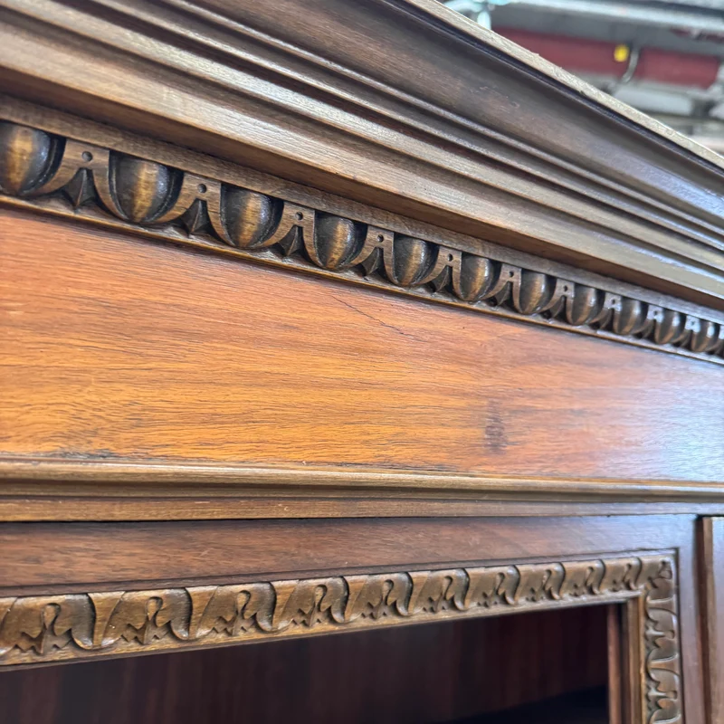 Vintage Bücherschrank Holz Mahagoni Antiker Schrank Gebraucht