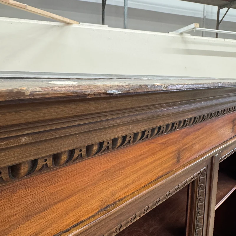 Vintage Bücherschrank Holz Mahagoni Antiker Schrank Gebraucht