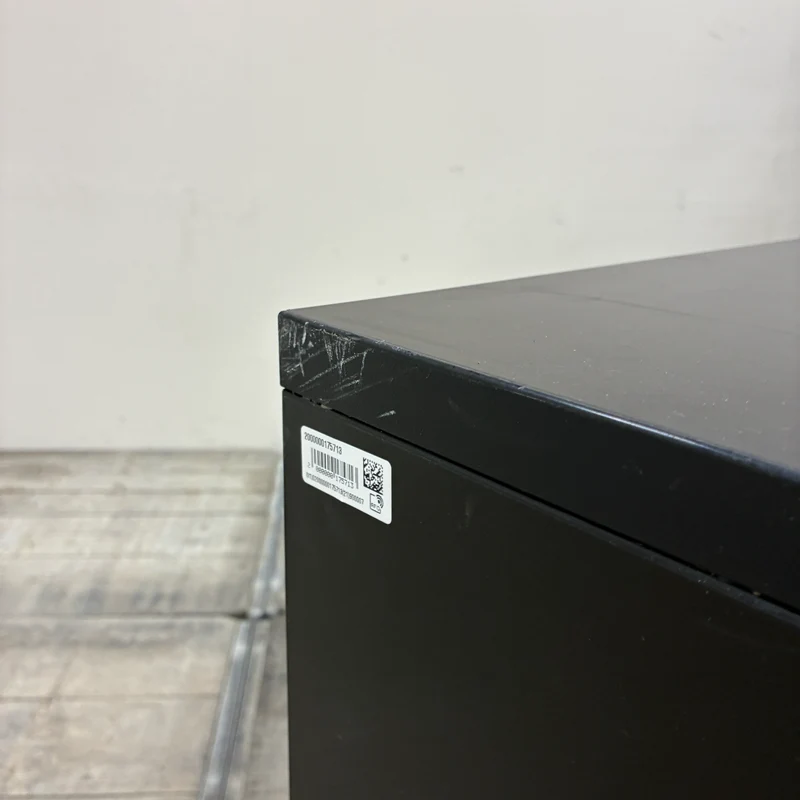Büro Regal Sideboard Schwarz Holz Mit 6 Fächern Regal Gebraucht