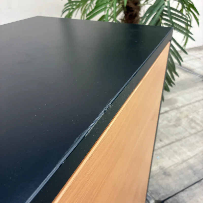 Büro Regal Sideboard Schwarz Holz Mit 6 Fächern Regal Gebraucht