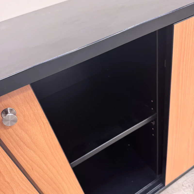 Sideboard Buche Holz Schiebetüren Büro Schrank Gebraucht