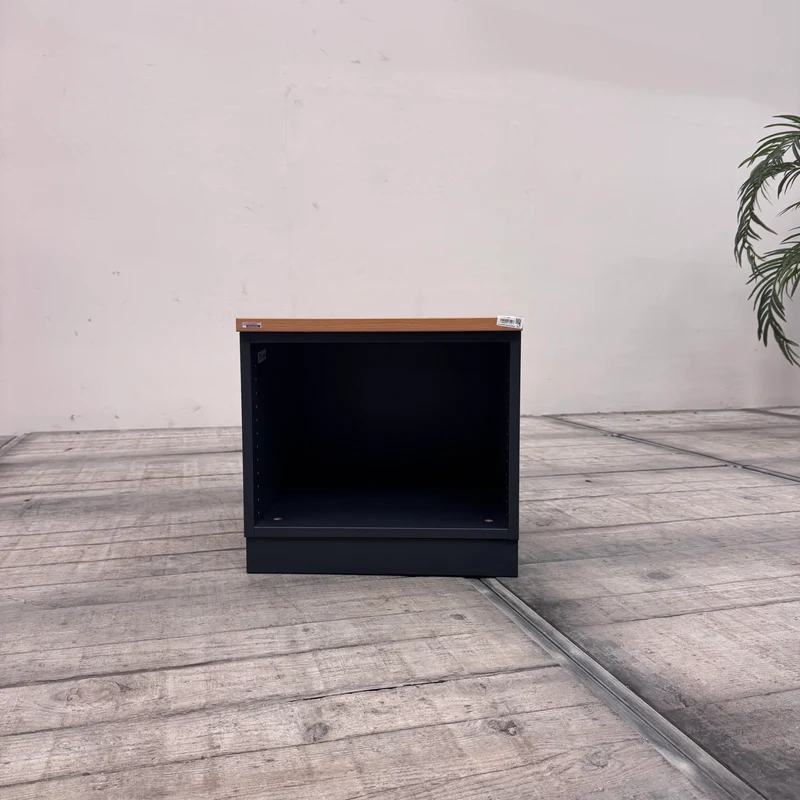 Assmann Büroregal Beistellregal Kleinregal Anthrazit Braun Holz Regal Gebraucht
