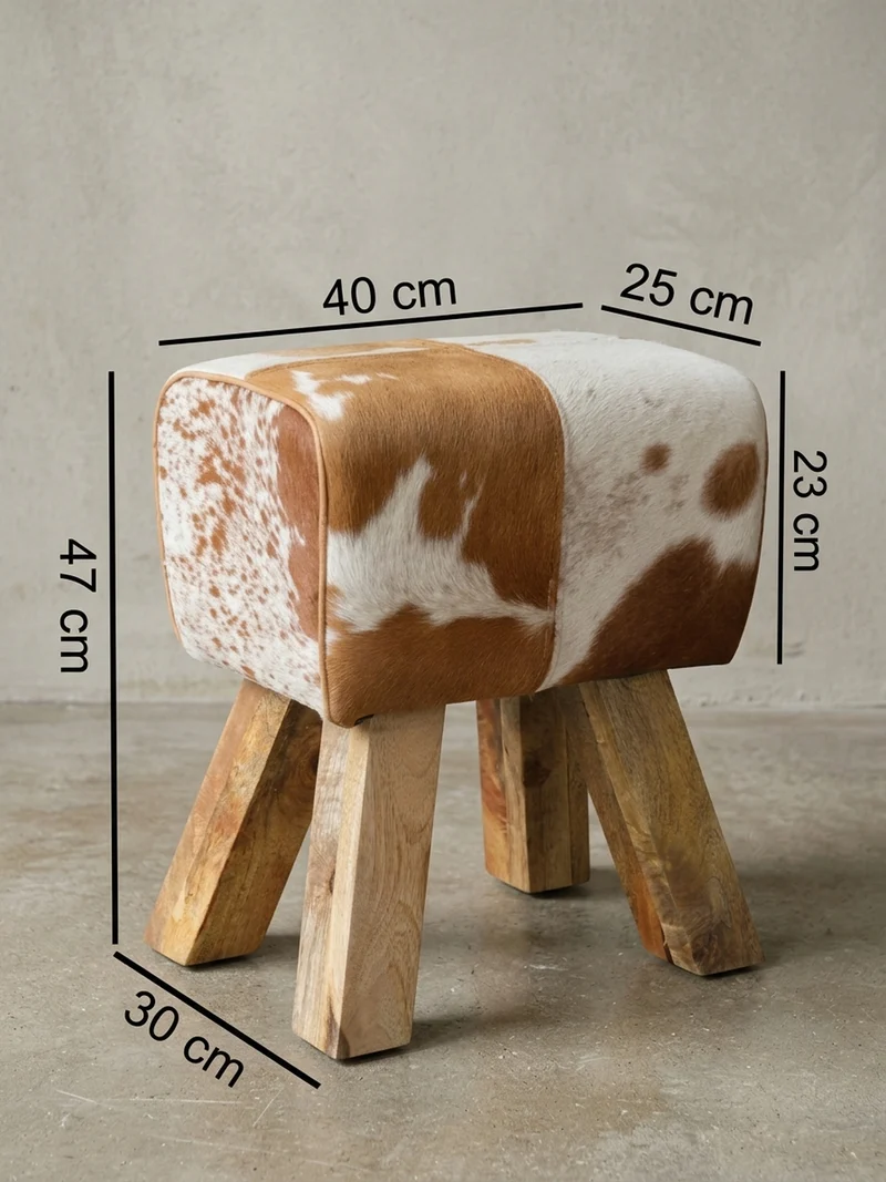 Sitzhocker Retro Landhaus Holzbeine