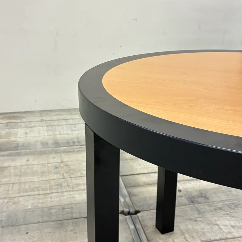 Runder Bistrotisch Beistelltisch Schwarz Braun Holz Tisch Gebraucht