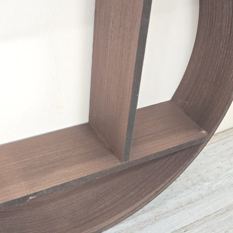 Home Accents Wandregal 37cm Braun Holz Rund Fächer Regal