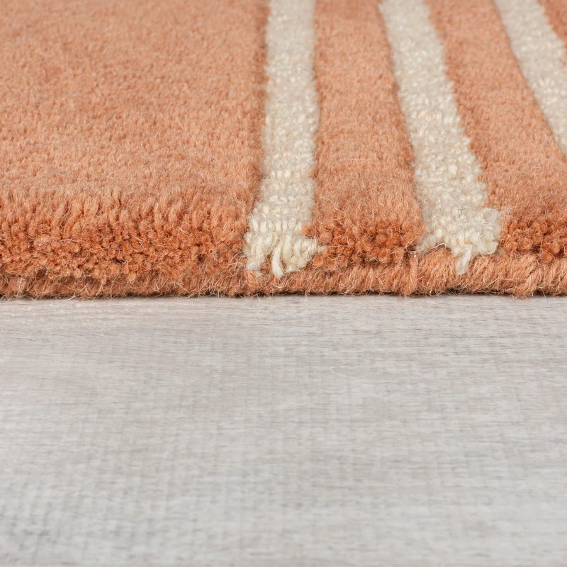 Handgetufteter Wollteppich Abstrakt · 100 % Wolle · Hand-Schnitt-Relief 10 mm
