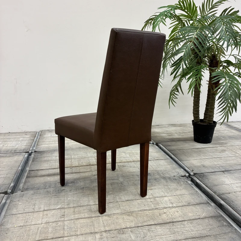 Esszimmerstuhl Braun Kunstleder Gepolstert Stuhl Gebraucht