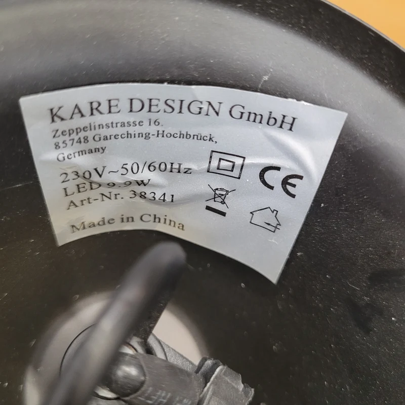 Kare Design Duchess Hängeleuchte Schwarz/Kristall LED-Kronleuchter Deckenlampe Lampe
