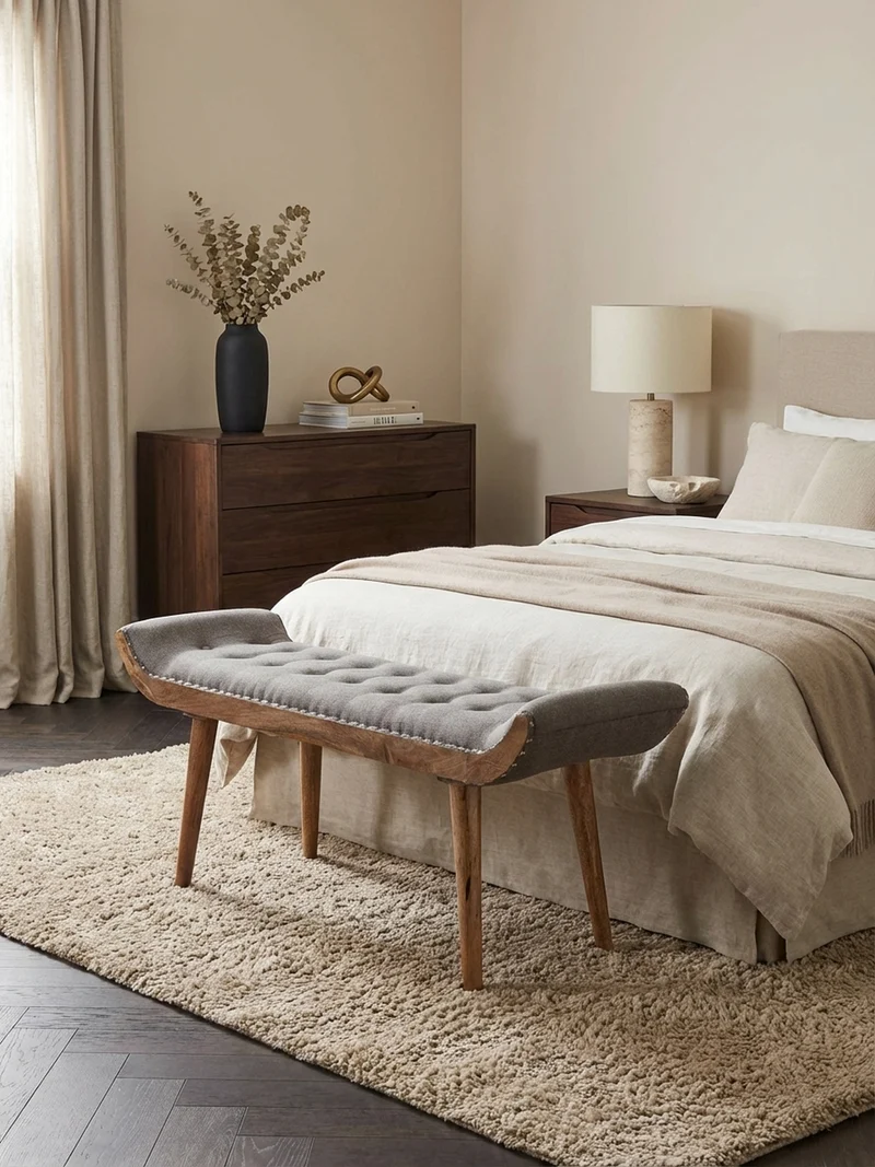 Sitzbank Massivholz Chesterfield Muster