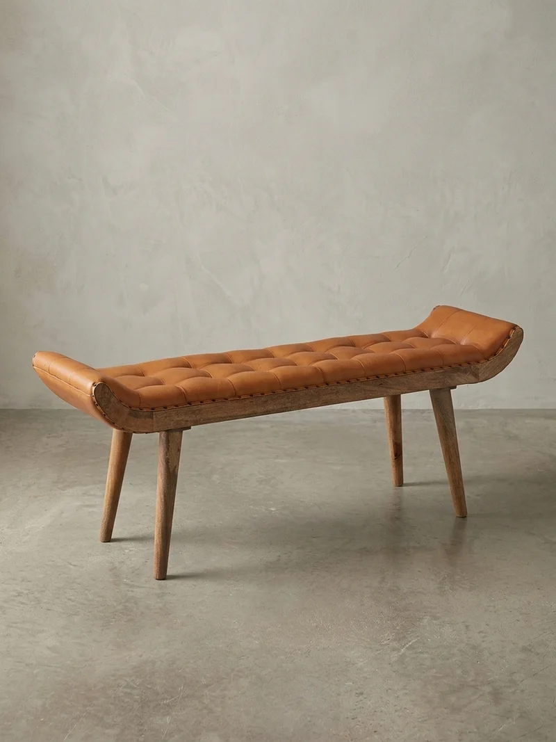 Sitzbank Massivholz Chesterfield Muster