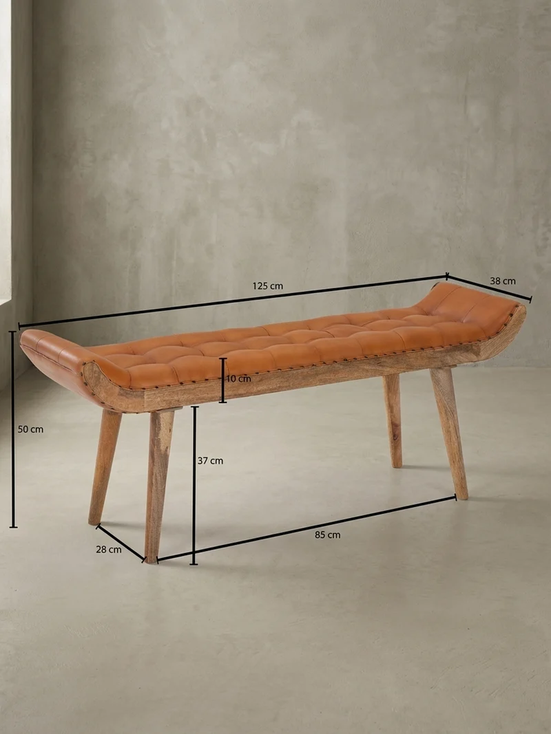 Sitzbank Massivholz Chesterfield Muster