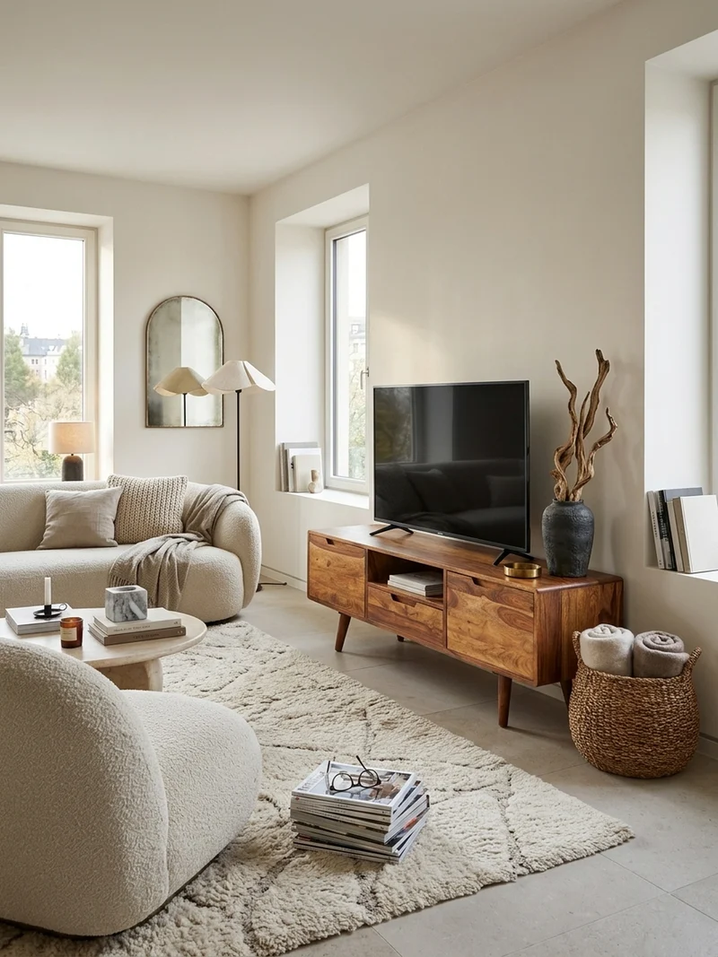 Lowboard Massivholz Landhausstil mit Stauraum Handgefertigt