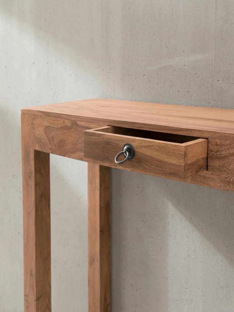 Konsolentisch Akazienholz Schublade Landhausstil