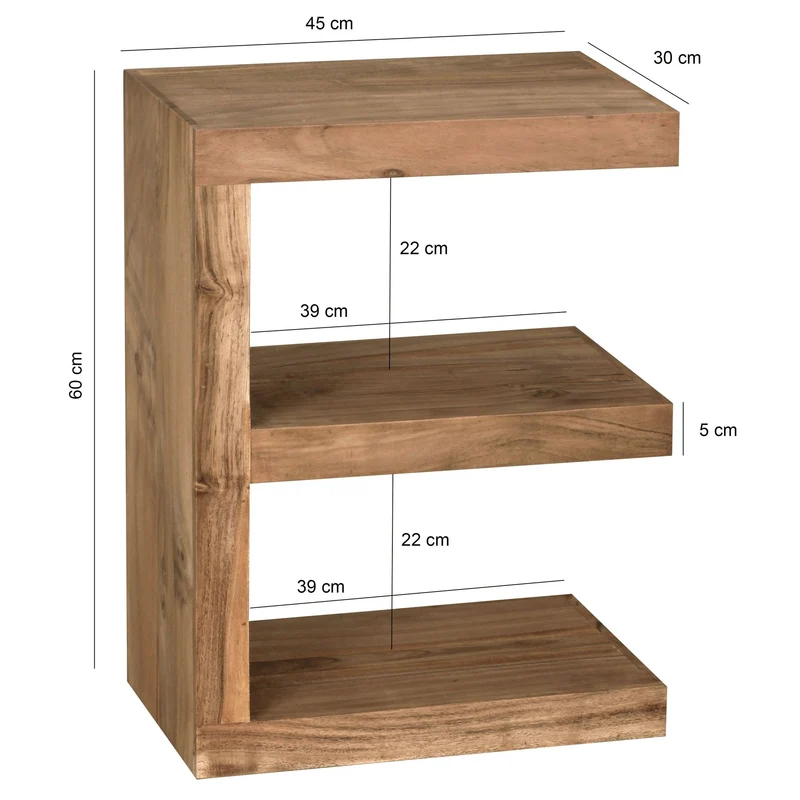 Beistelltisch Massivholz E-Konstruktion Cubeform Handgefertigt