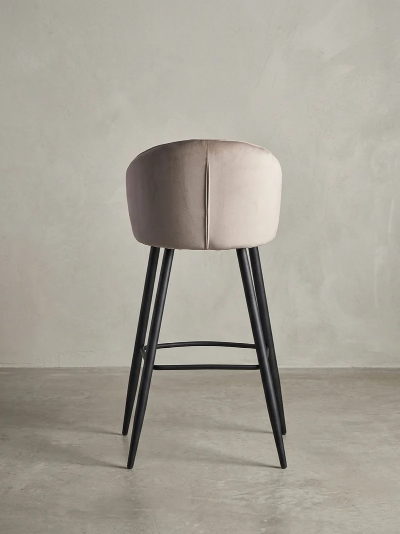 Barhocker Samt Metallbeine Skandi-Stil