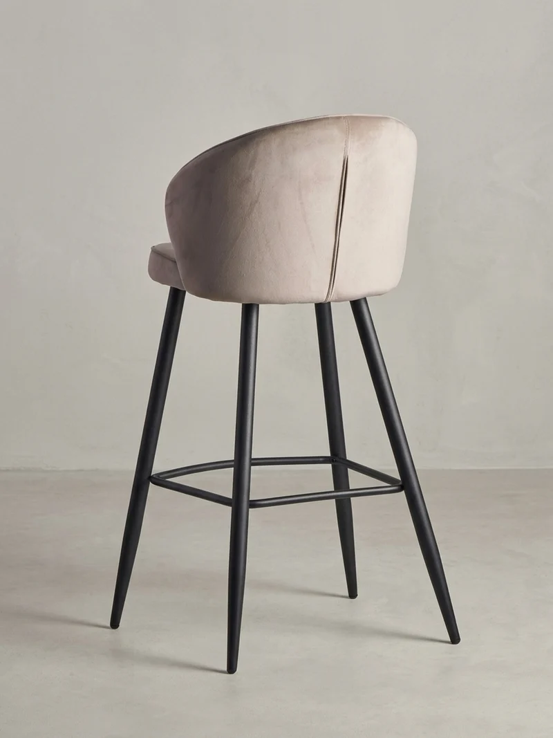 Barhocker Samt Metallbeine Skandi-Stil