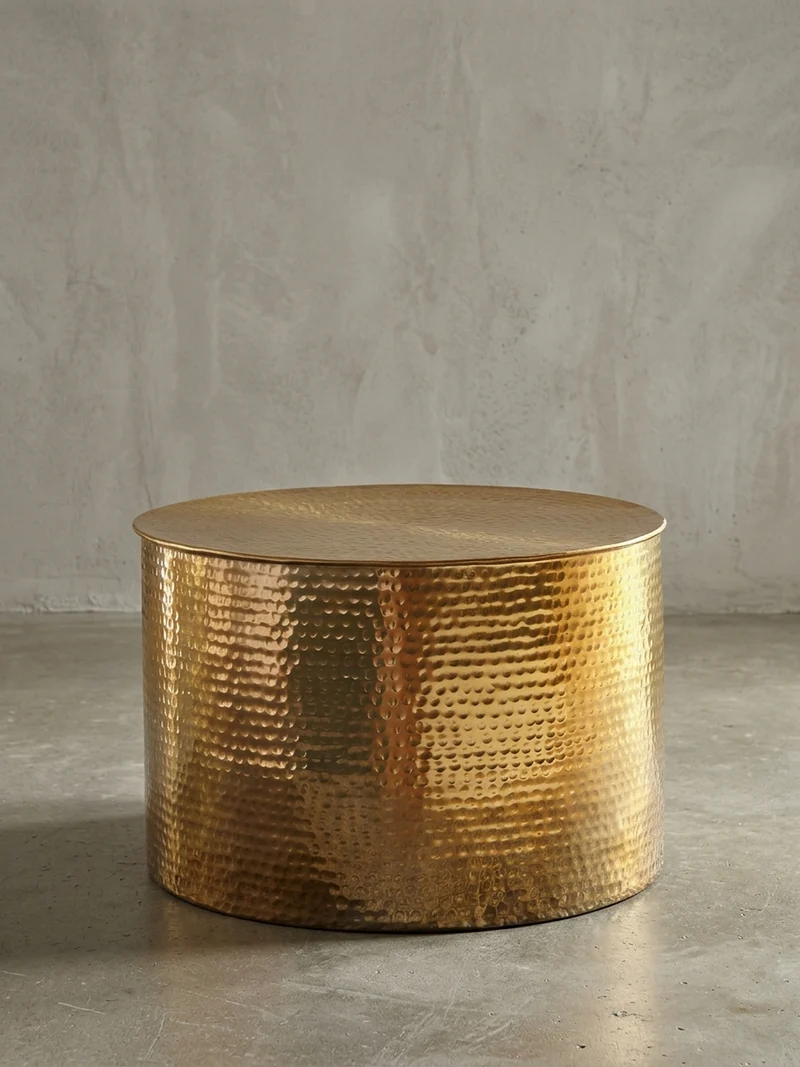 Couchtisch Orientstil Hammerschlag-Aluminium