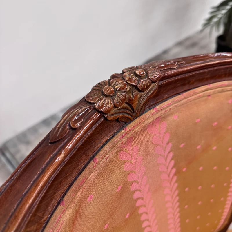Stilmöbel Rokoko Armlehnstuhl Floral 5-Sterne Schlosshotel