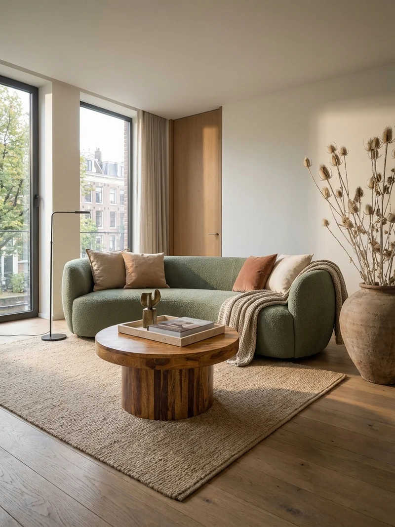 Couchtisch aus Massivholz Sheesham in Braun, Lackiert, mit robustem Sockelfuß, Maße 60x60x30 cm
