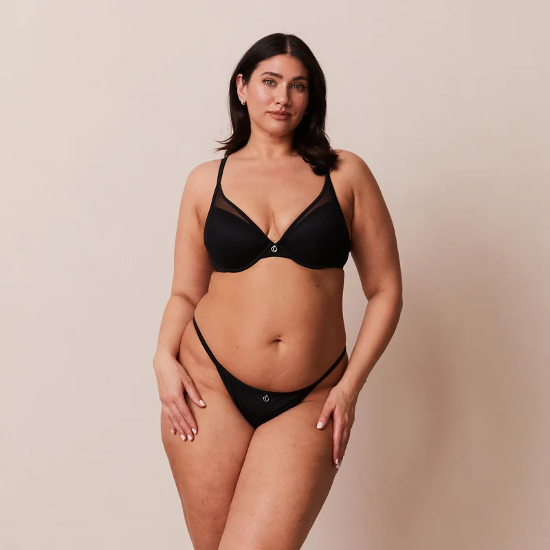 Classic Plunge T-shirt BH - Schwarz