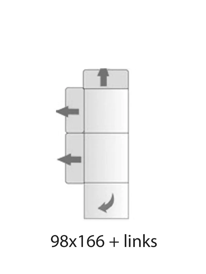 Timesquare – Ecke + 1-Sitzer mit Abschlussteil links