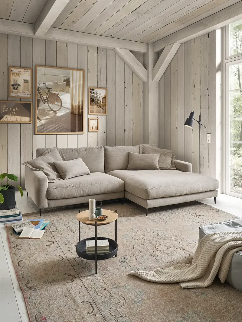 Uptown 2.0 – Ecksofa 1,5-Sitzer mit Armlehne links – Longchair long groß mit Armlehne rechts