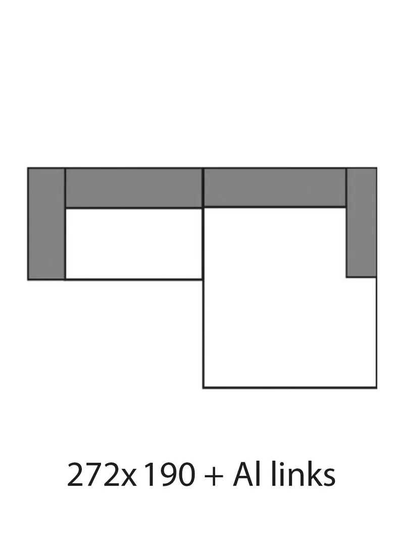 Uptown 2.0 – Ecksofa 1,5-Sitzer mit Armlehne links – Longchair long groß mit Armlehne rechts