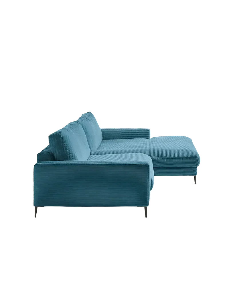 Uptown 2.0 – Ecksofa 1,5-Sitzer mit Armlehne links – Longchair long groß mit Armlehne rechts