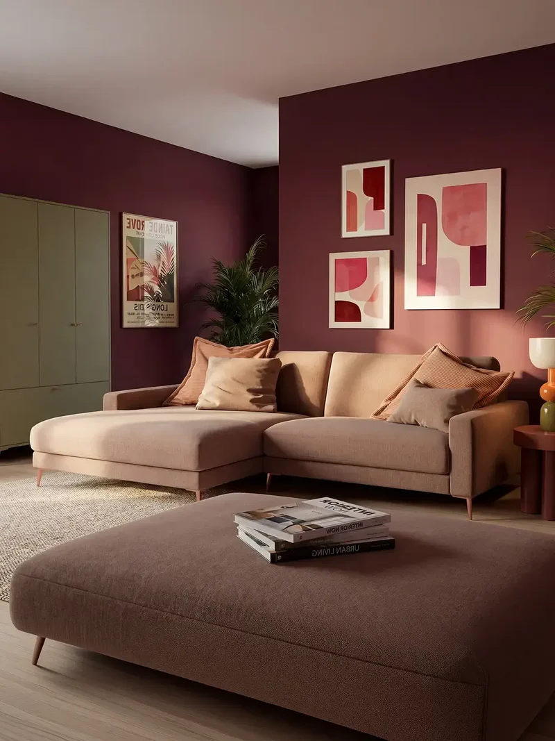 Uptown 2.0 – Ecksofa 1,5-Sitzer mit Armlehne links – Longchair long groß mit Armlehne rechts
