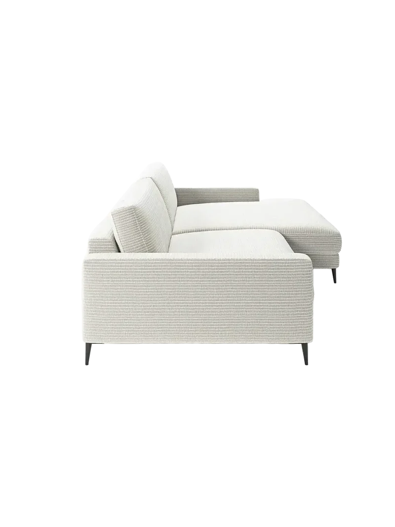 Uptown 2.0 – Ecksofa 1,5-Sitzer mit Armlehne links – Longchair long groß mit Armlehne rechts
