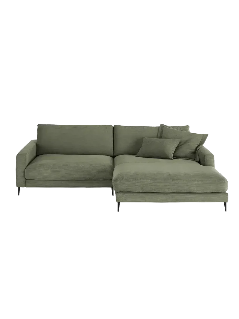 Uptown 2.0 – Ecksofa 1,5-Sitzer mit Armlehne links – Longchair long groß mit Armlehne rechts