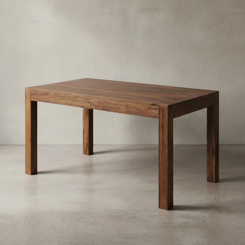Esstisch Massivholz Modern 140x80 cm mit stabilen Standbeinen und einfacher Pflege