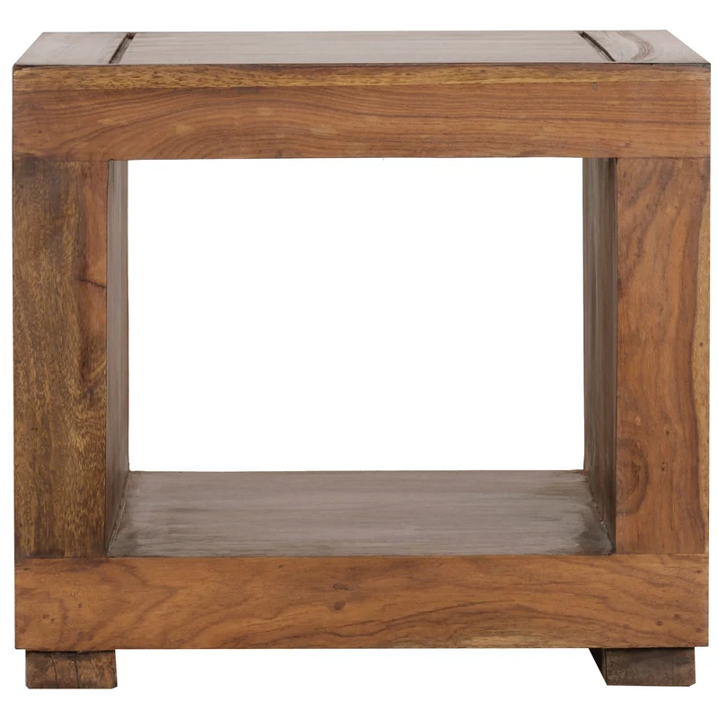 Couchtisch Massivholz Sheesham 50cm breit Dunkelbraun Landhaus-Design