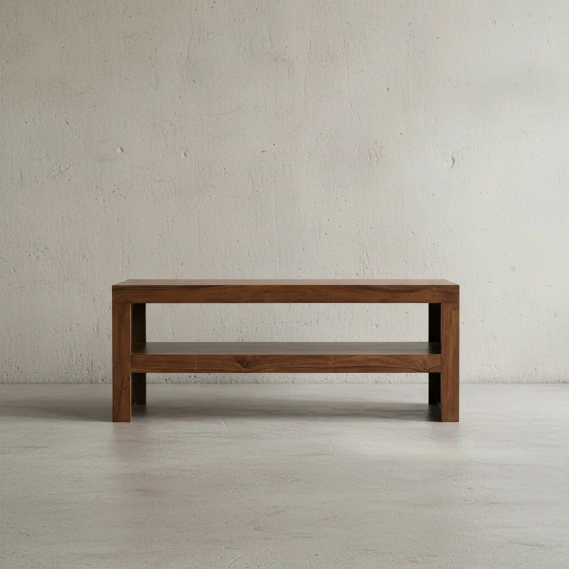 Couchtisch Sheesham Massivholz, Moderner Stil, Orientalisches Flair, 110x45x45 cm, Handgefertigt