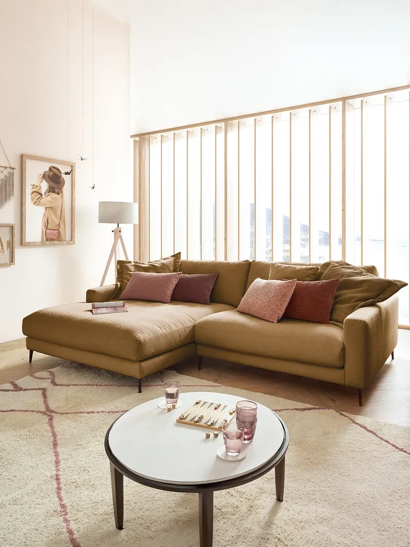 Uptown 2.0 – Ecksofa Longchair long groß mit Armlehne links – 1,5-Sitzer mit Armlehne rechts