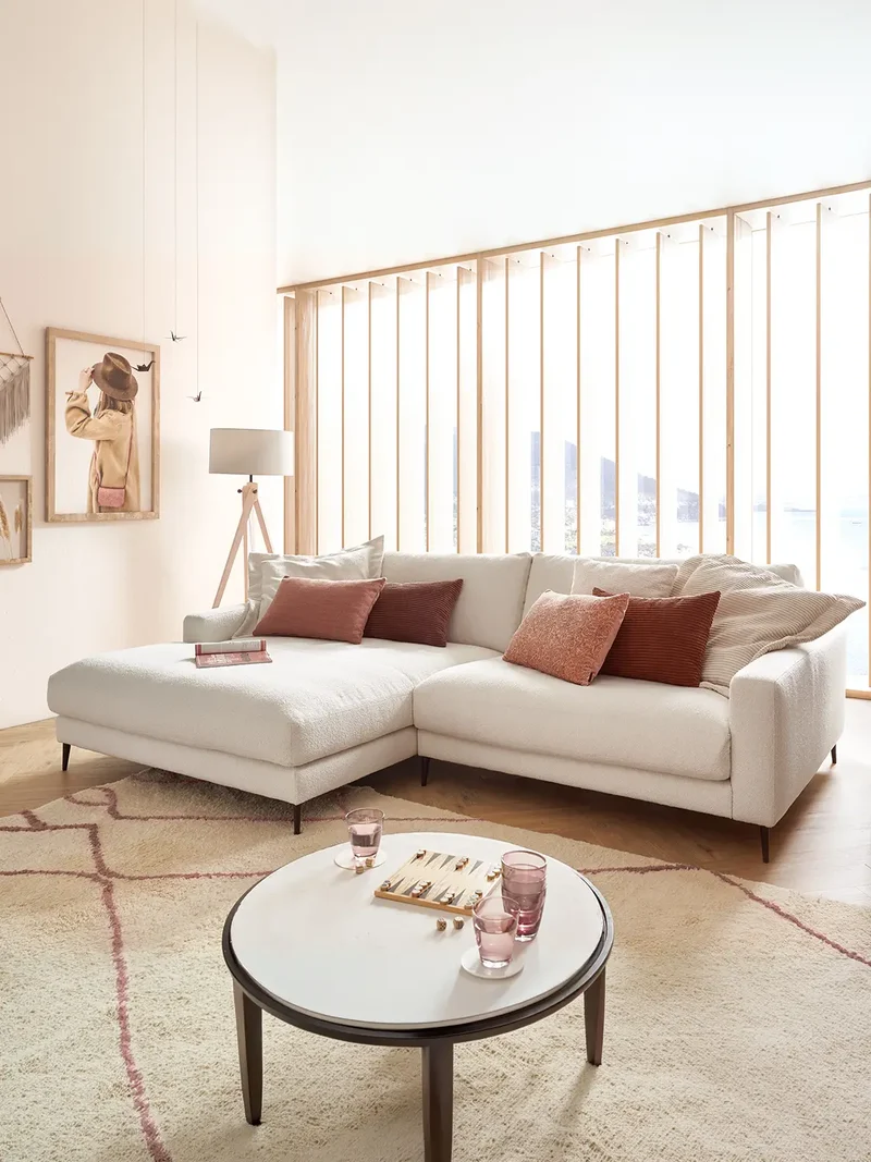 Uptown 2.0 – Ecksofa Longchair long groß mit Armlehne links – 1,5-Sitzer mit Armlehne rechts