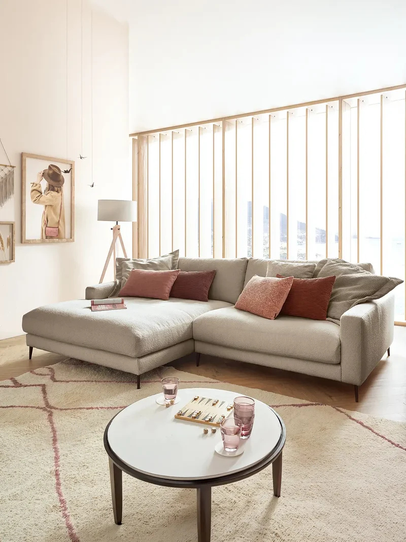 Uptown 2.0 – Ecksofa Longchair long groß mit Armlehne links – 1,5-Sitzer mit Armlehne rechts