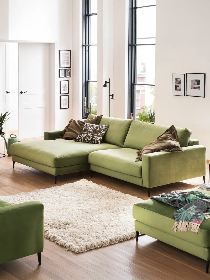 Uptown 2.0 – Ecksofa Longchair long groß mit Armlehne links – 1,5-Sitzer mit Armlehne rechts