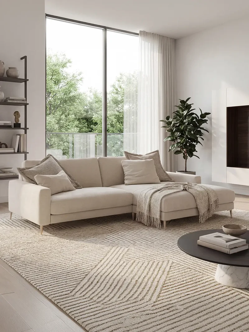 Uptown 2.0 – Ecksofa Longchair long groß mit Armlehne links – 1,5-Sitzer mit Armlehne rechts
