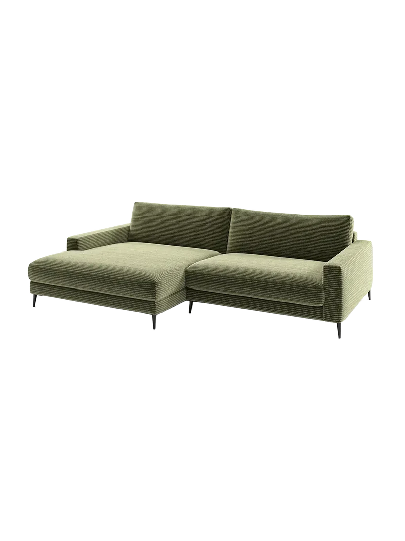 Uptown 2.0 – Ecksofa Longchair long groß mit Armlehne links – 1,5-Sitzer mit Armlehne rechts