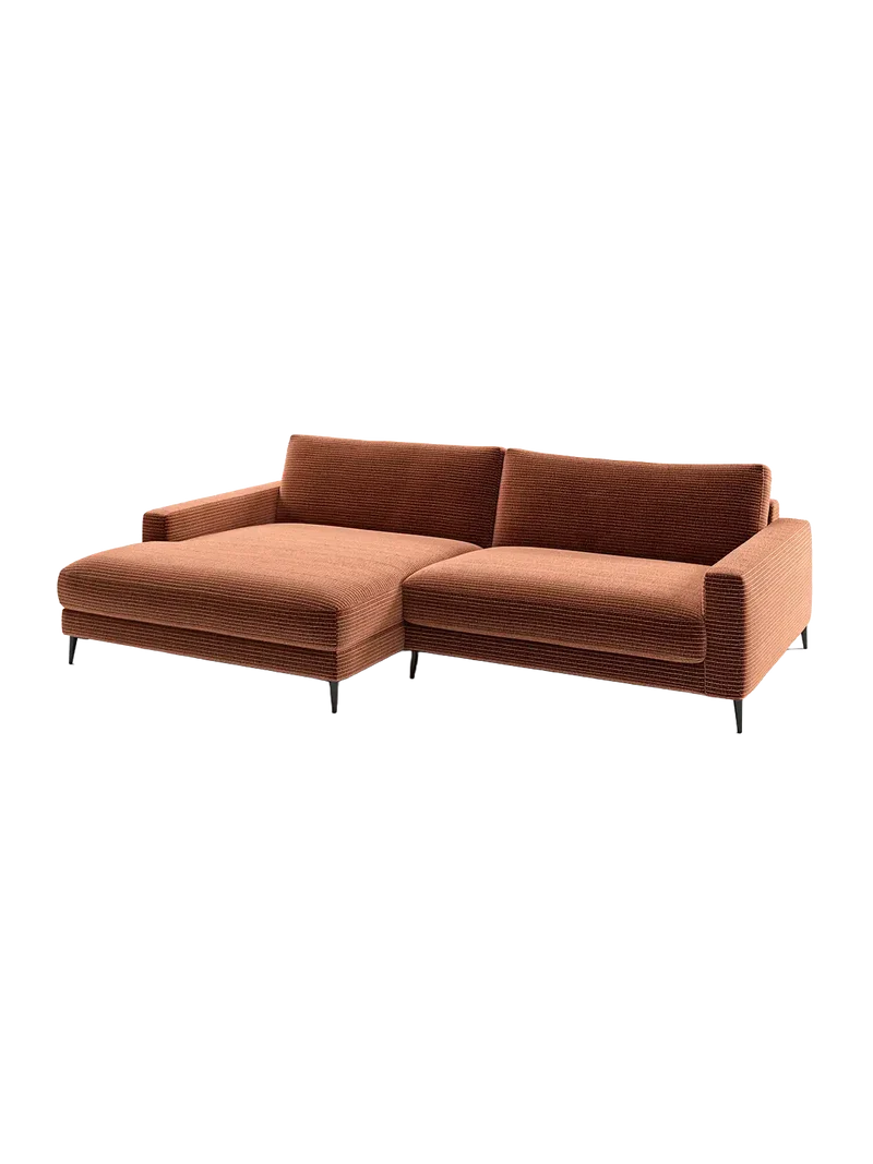 Uptown 2.0 – Ecksofa Longchair long groß mit Armlehne links – 1,5-Sitzer mit Armlehne rechts